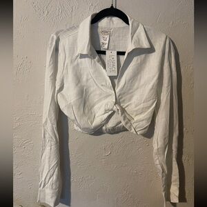 L*Space White Long Sleeve Top